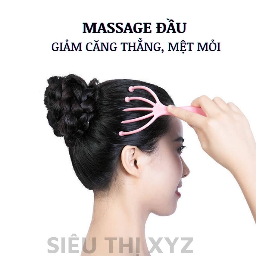 Lược Massage Đầu Năm Ngón Bóng Thép Cầm Tay Giúp Thư Giãn và Lưu Thông Máu - Y93