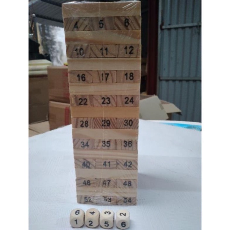 [FREE SHIP] BỘ RÚT GỖ CHO BÉ LOẠI TO 54 THANH KÈM XÚC SẮC