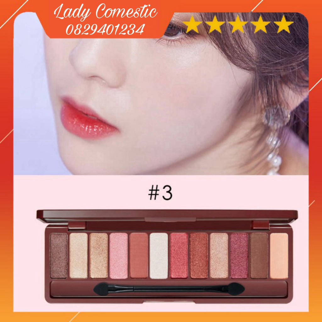 [HÀNG CHÍNH HÃNG] (Rẻ Vô Địch) Phấn Mắt 12 Ô Màu Lameila Play Color Eyes Kèm Cọ Trang Điểm (Chustore P13)