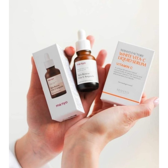 Huyết thanh Manyo white Vita C liquid serum / Manyo Vita E ampoule chống lão hóa