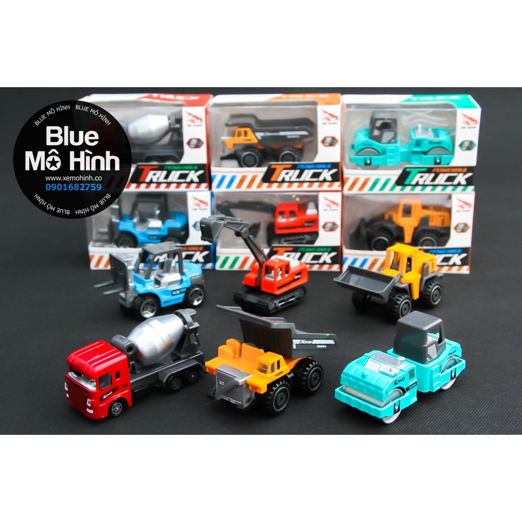 Blue mô hình | Xe mô hình công trình bằng kim loại nhiều mẫu 1:64
