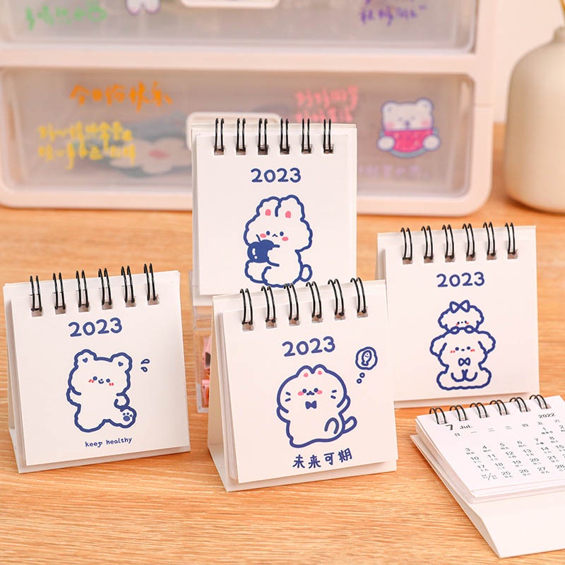 Lịch Năm 2023 Mini Để Bàn Tự Đứng Dễ Thương Đa Ứng Dụng