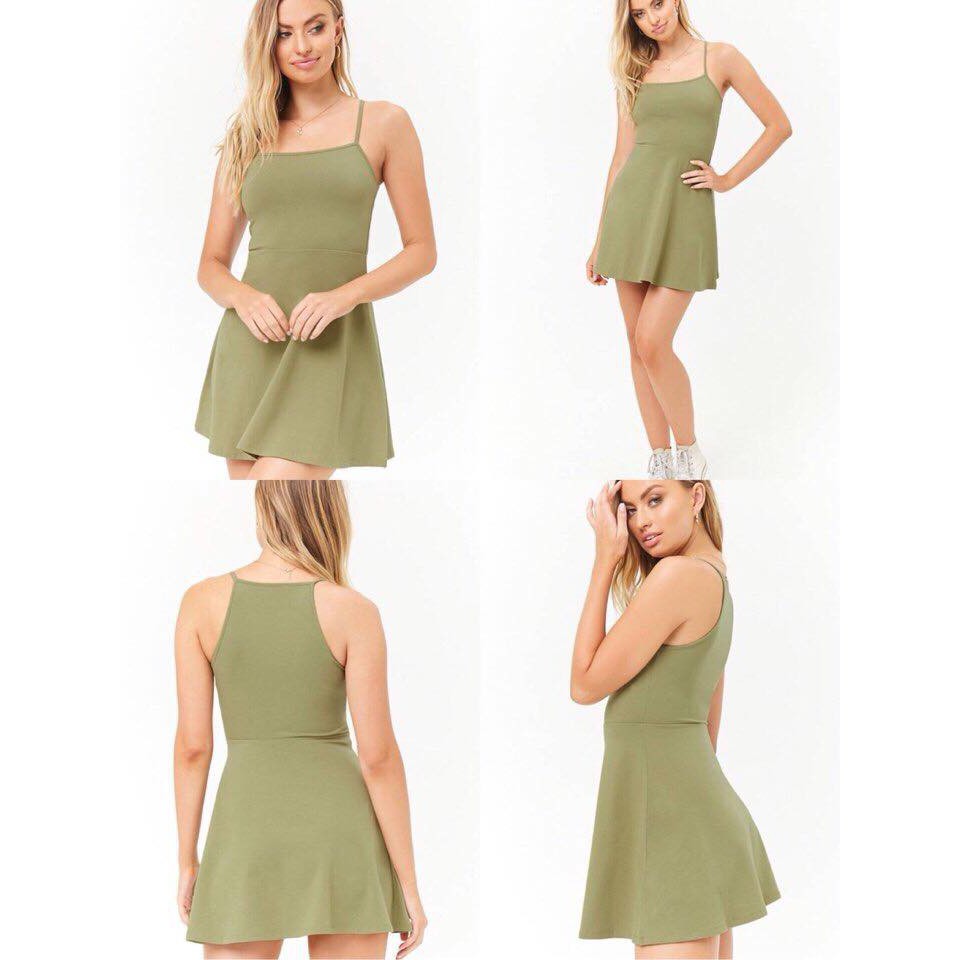 Cami dress- Đầm dây xòe cổ vuông F21