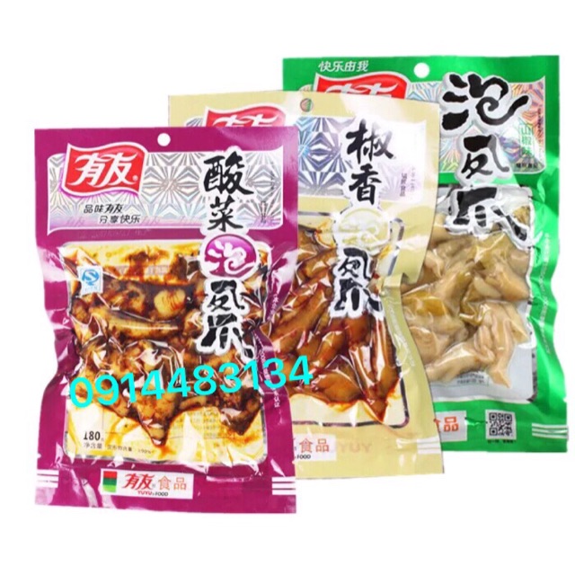 Sỉ 1 thùng chân gà yuyu 180gr (40 gói)