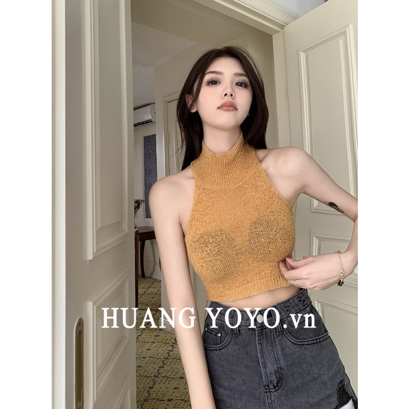 Áo Cổ Lọ Ngắn Thời Trang Hàn Quốc Quyến Rũ Cho Nữ