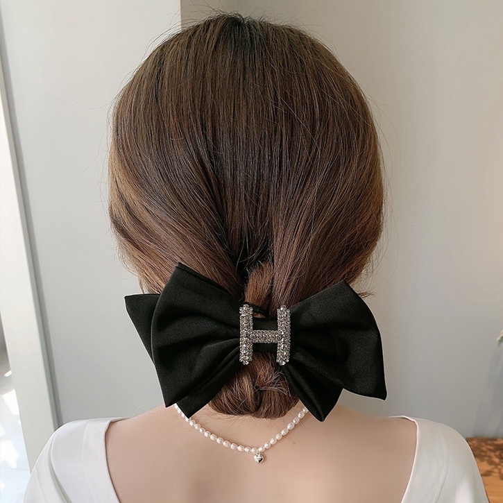 Cô gái thời trang Kẹp tóc Nơ lớn Ruy băng tóc nữ hợp thời trang Kẹp tóc Cô gái cột tóc đuôi ngựa Phụ kiện tóc barrette dễ thương