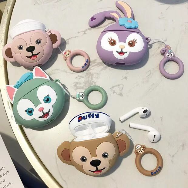 Dễ Thương Vỏ Bảo Vệ Hộp Đựng Tai Nghe Airpods Hình Gấu Duffy Shirley Rose Đáng Yêu