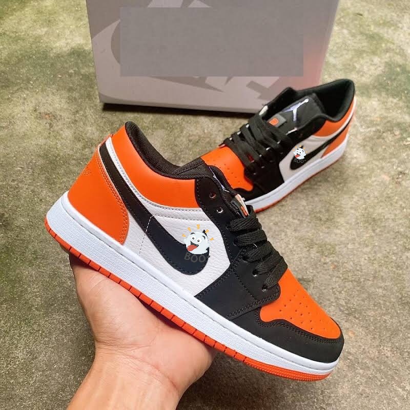Giày Jordan Đen Trắng Cổ Thấp Air JD1 Panda Mẫu Hot 5 Màu Cao Cấp Full Size Free Ship
