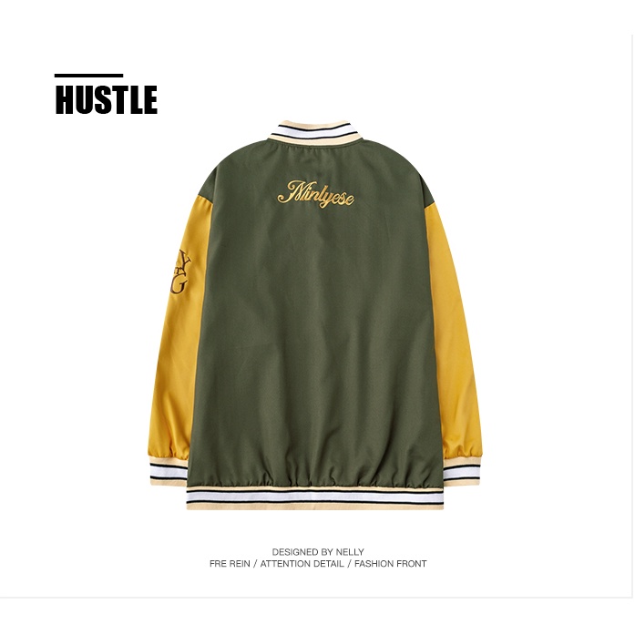 Áo khoác Bomber Nelly- Minlyese , Áo khoác bóng chày Varsity