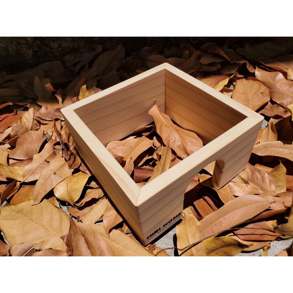 HiBi Home Mô Hình Nhà Ngủ Hầm Trú Cho Hamster Gỗ Thông Cao Cấp Kích thước 16*16*8cm