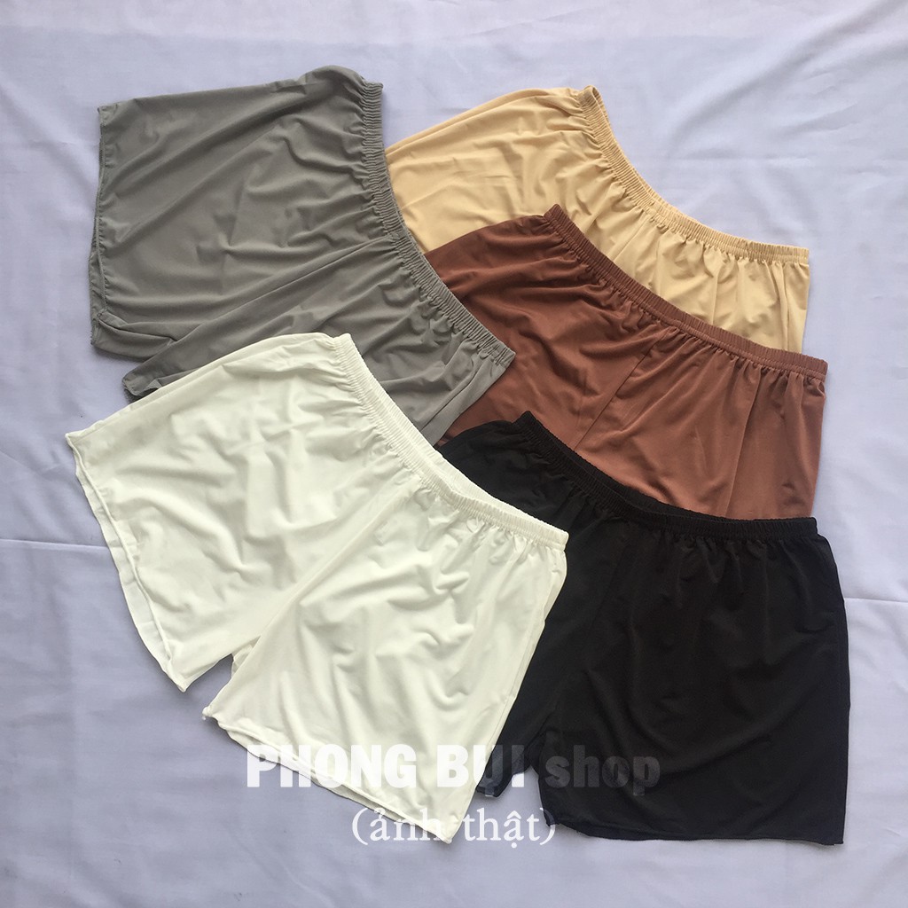 Quần Đùi Nữ Chất Lụa Satin Êm Mềm Freesize Từ 40kg-60kg Thoáng Mát Thời Trang Cho Mùa Hè
