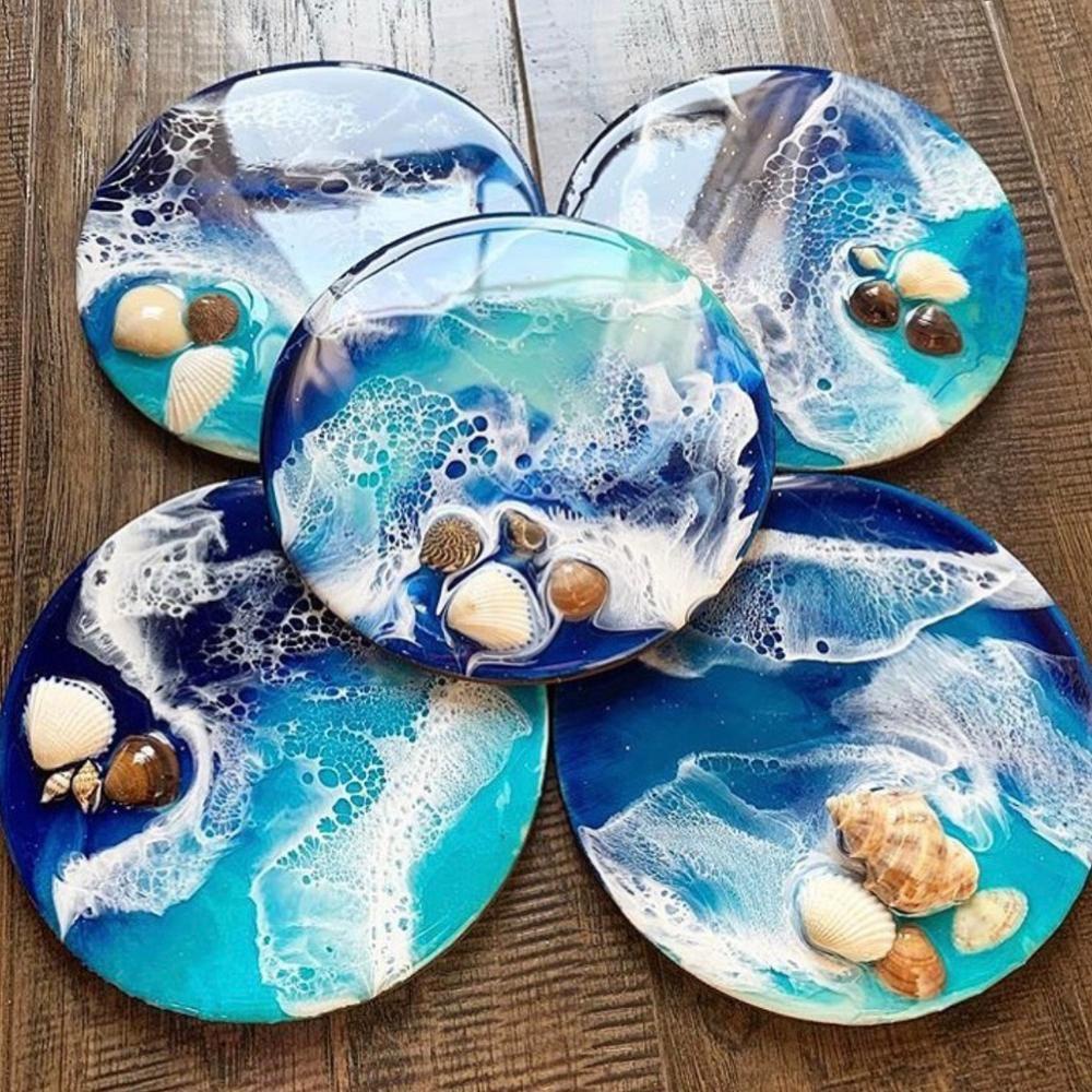 LANFY Khuôn Silicone Làm Mặt Trang Sức Bằng Nhựa Epoxy DIY