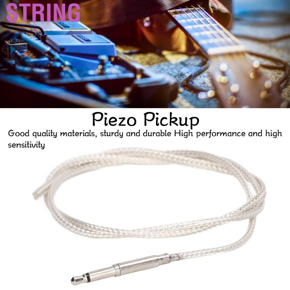 String Acoustic Guitar Pickup Stick Soft Strip Under Saddle Piezo Bridge 2.5 Plug Parts