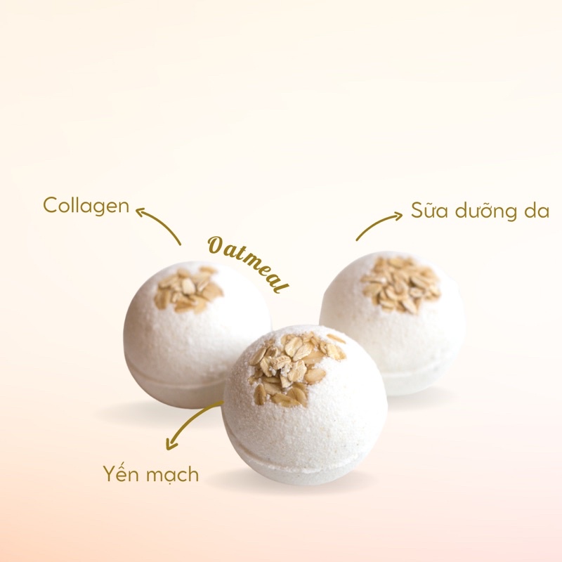 OATMEAL [Labbi] Bath bomb / Viên sủi bồn tắm / Bom tắm