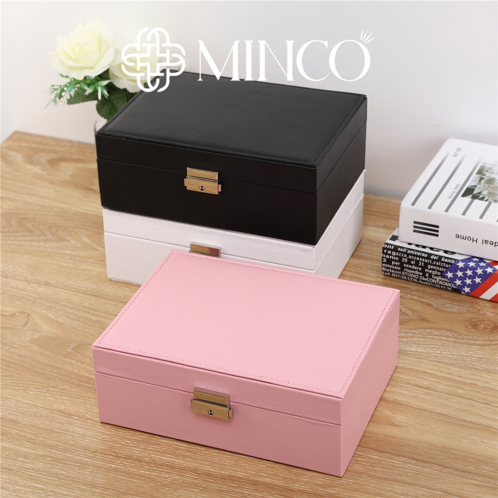 Hộp đựng trang sức Minco Accessories bọc da phụ kiện trang sức cao cấp H01