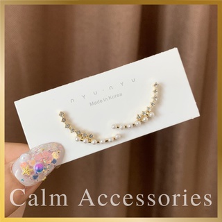 Khuyên tai dài hình cành lá thời thượng Calm Accessories_Khuyên tai dài đeo vành tai