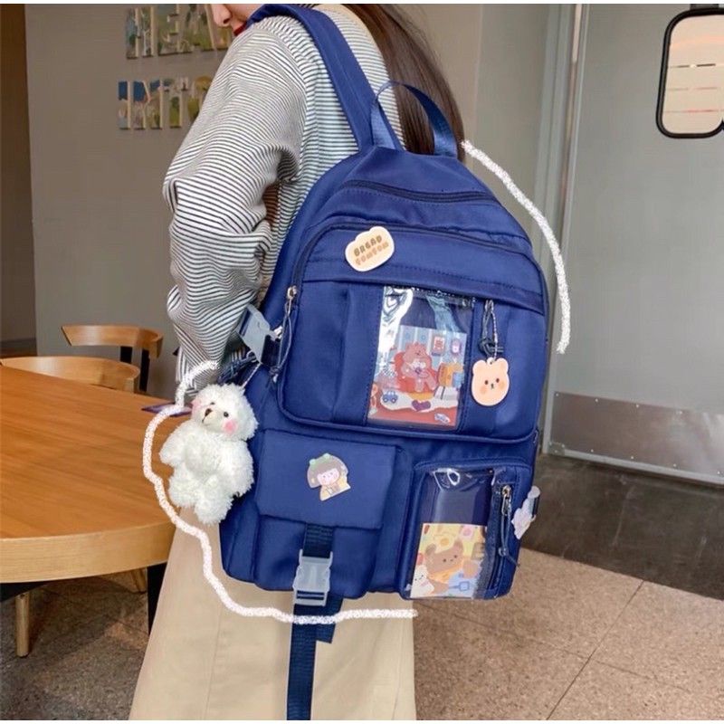 BALO ULZZANG ĐI HỌC VẢI DÙ PHỐI TRONG