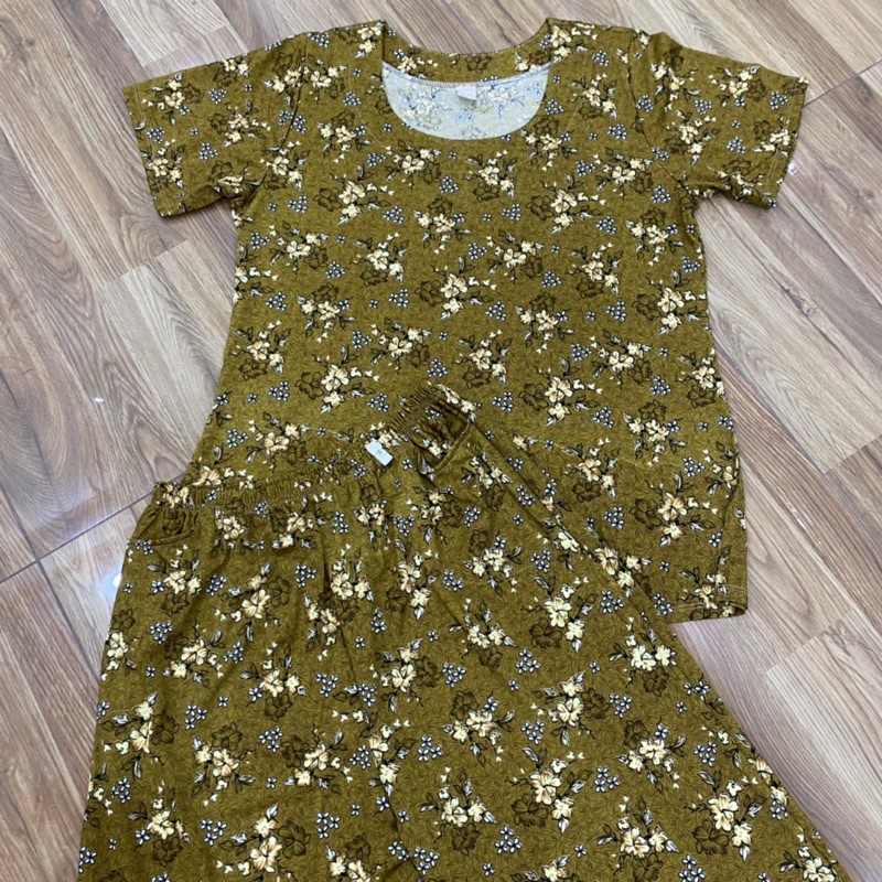 Đồ Bộ Thun Lửng Cho Mẹ Cho Bà Đồ Thun Lửng Bà Già Trung Niên Mặc Nhà Chất Mát Cực Đẹp