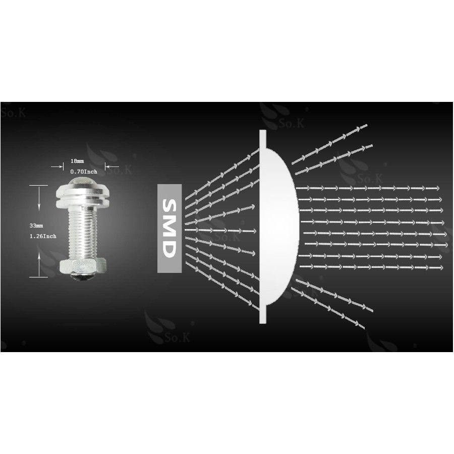 Đèn LED Sương Mù DRL 9W 18MM 12V 24V Ánh Sáng Trắng / Vàng / Xanh Dương Chuyên Dụng Cho Xe Hơi / Xe Tải