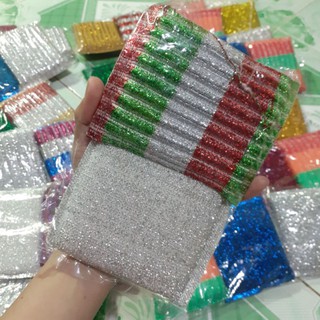 Set 2 miếng rửa chén kim tuyến (màu ngẫu nhiên)