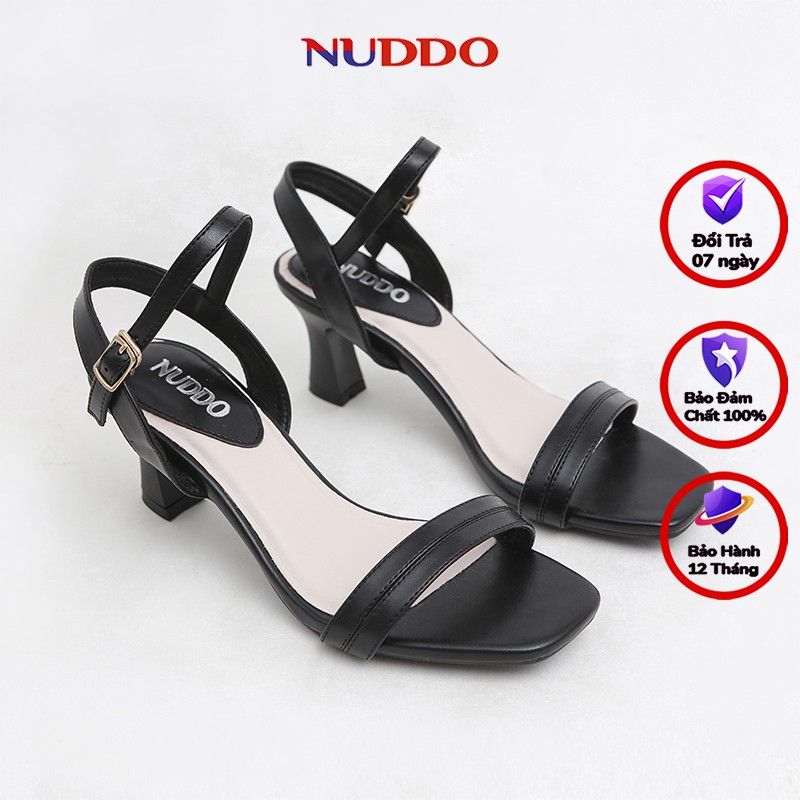 Sandal cao gót nữ Nuddo 5 phân gót thanh nhọn kiểu dáng thời trang cao cấp