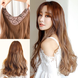 Tóc giả nữ kẹp xoăn chữ v 😍freeship😍 tóc giả kẹp u, tóc kẹp u nữ, tóc kẹp chữ v xoăn dài 45cm
