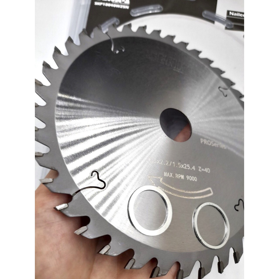 1 LƯỠI HỢP KIM CƯA GỖ LẪN TẠP ĐINH SENKA 180mm/ 7 hợp kim TCT [24-40-60 RĂNG - CỐT TRONG 20-25.4MM]