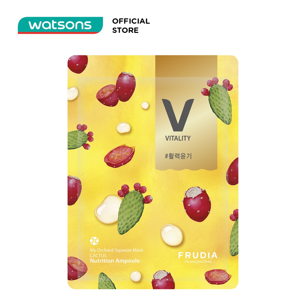 Mặt Nạ Dưỡng Chất Frudia My Orchard Squeeze Mask Cactus Giúp Nuôi Dưỡng Làn Da Chiết Xuất Từ Xương Rồng 20ml
