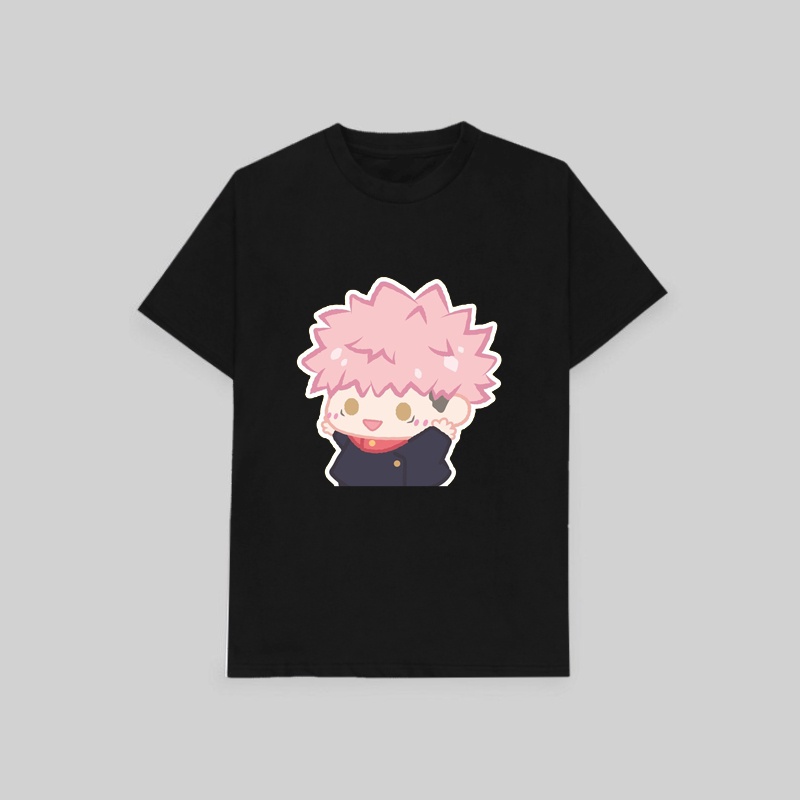 Áo thun phông đen in hình JUJUTSU KAISEN VER TẬP THỂ DỤC thời trang xinh xắn cá tính anime chibi