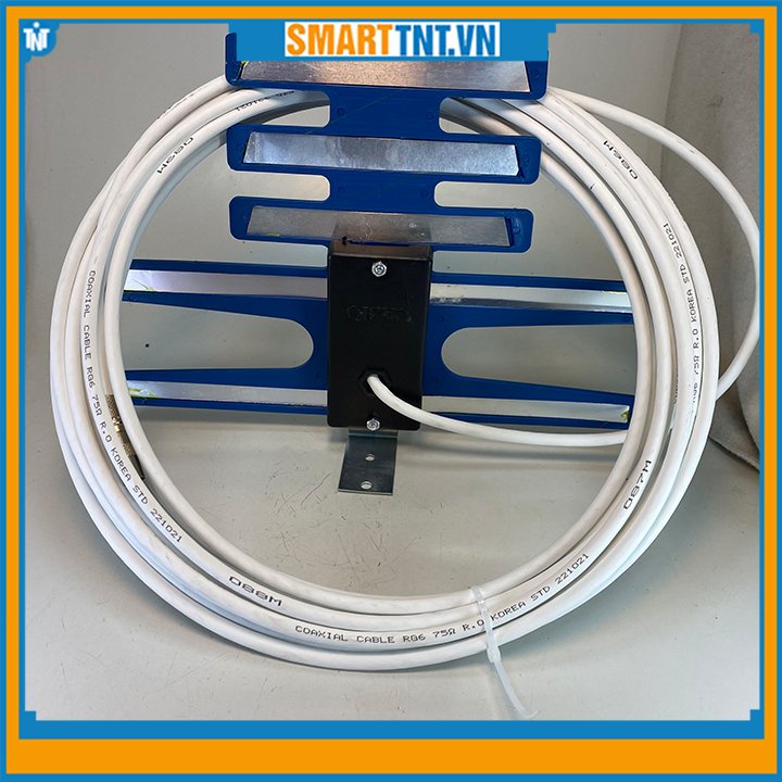 Anten tivi kỹ thuật số DVB T2 ngoài trời - 12m dây cáp - Jack nối - Có nhựa bảo vệ Anten mới, hàng đẹp Smarttnt.vn