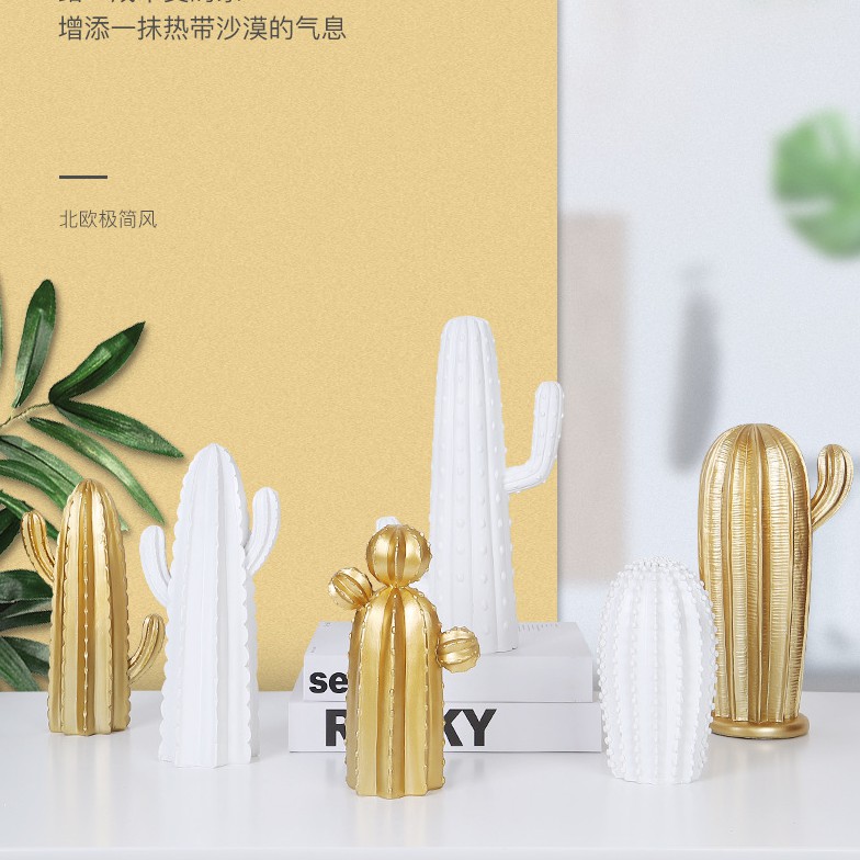 🔥𝐇𝐎𝐓 𝐃𝐄𝐀𝐋🔥Bộ Xương Rồng Vàng Phong Cách Bắc Âu Trang Trí Phòng Khách MQ-108