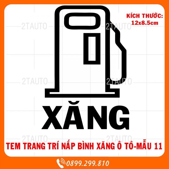Tem dán nắp bình xăng xe hơi ô tô , decal sticker dán bình xăng- MẪU 11