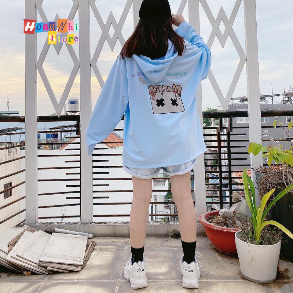 Áo Khoác Hoodie Zip In Hình A SWEET DISASTER Oversize Ulzzang Unisex Dáng Rộng - MM