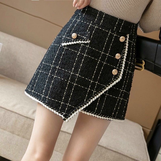 Chân váy dạ kẻ lệch QC loại 1 cực xinhh | BigBuy360 - bigbuy360.vn