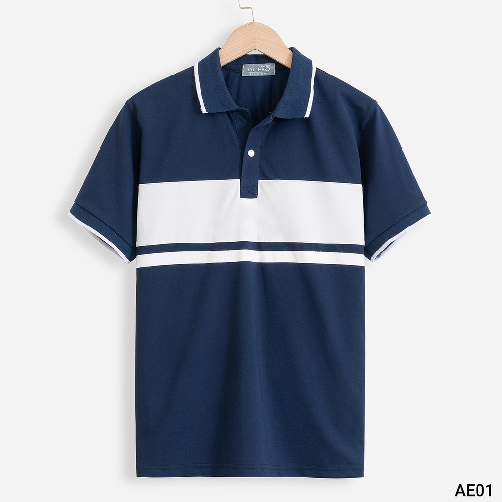 [Mã FAMALLT5 giảm 15% đơn 150K] Áo Phông Nam Polo Có Cổ Ngắn Tay Trơn Cao Cấp 6 Màu VICERO