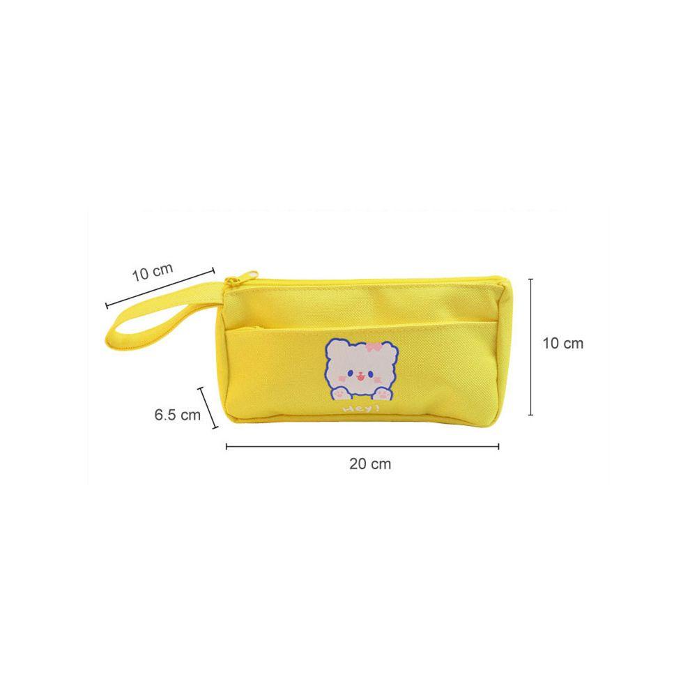 PEWANY Túi Đựng Bút Bằng Vải Canvas Hai Lớp Họa Tiết Động Vật Dễ Thương Sáng Tạo Dành Cho Học Sinh