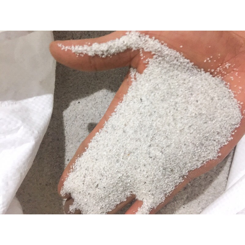 1kg Cát trắng Thạch Anh Thuỷ Sinh siêu sạch size to