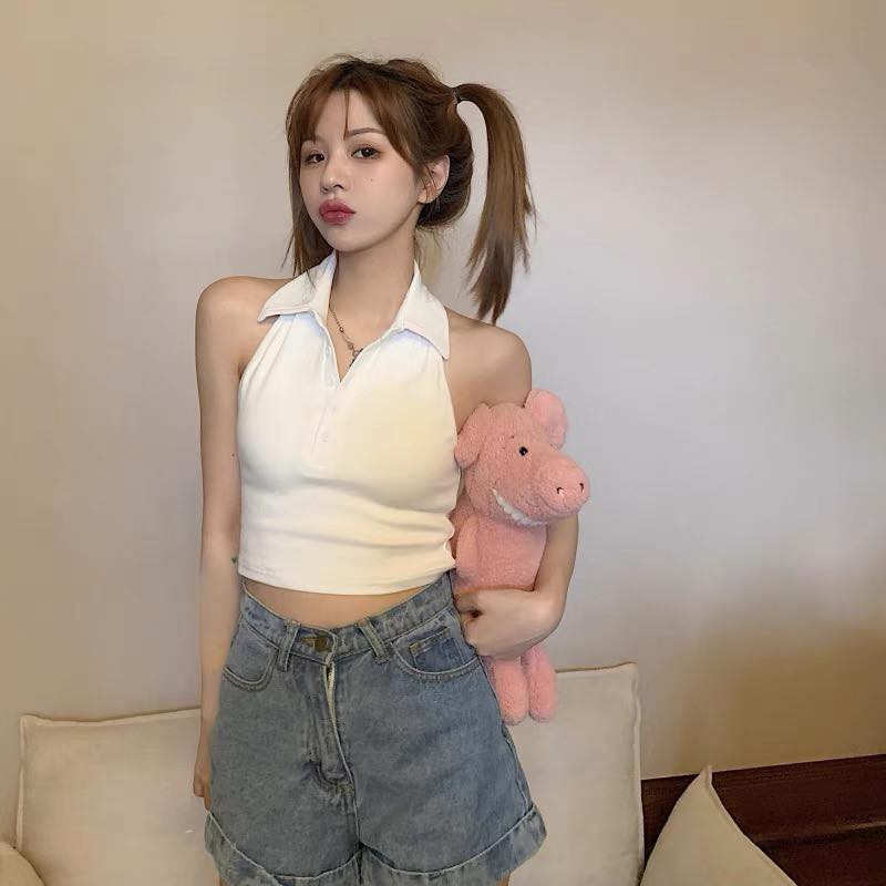 [Mã WASKT410K giảm 10K đơn 50K] Áo thun croptop somi yếm