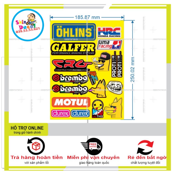 LOGO STICKER DÁN XE MÁY M33 - SHINDECAL2