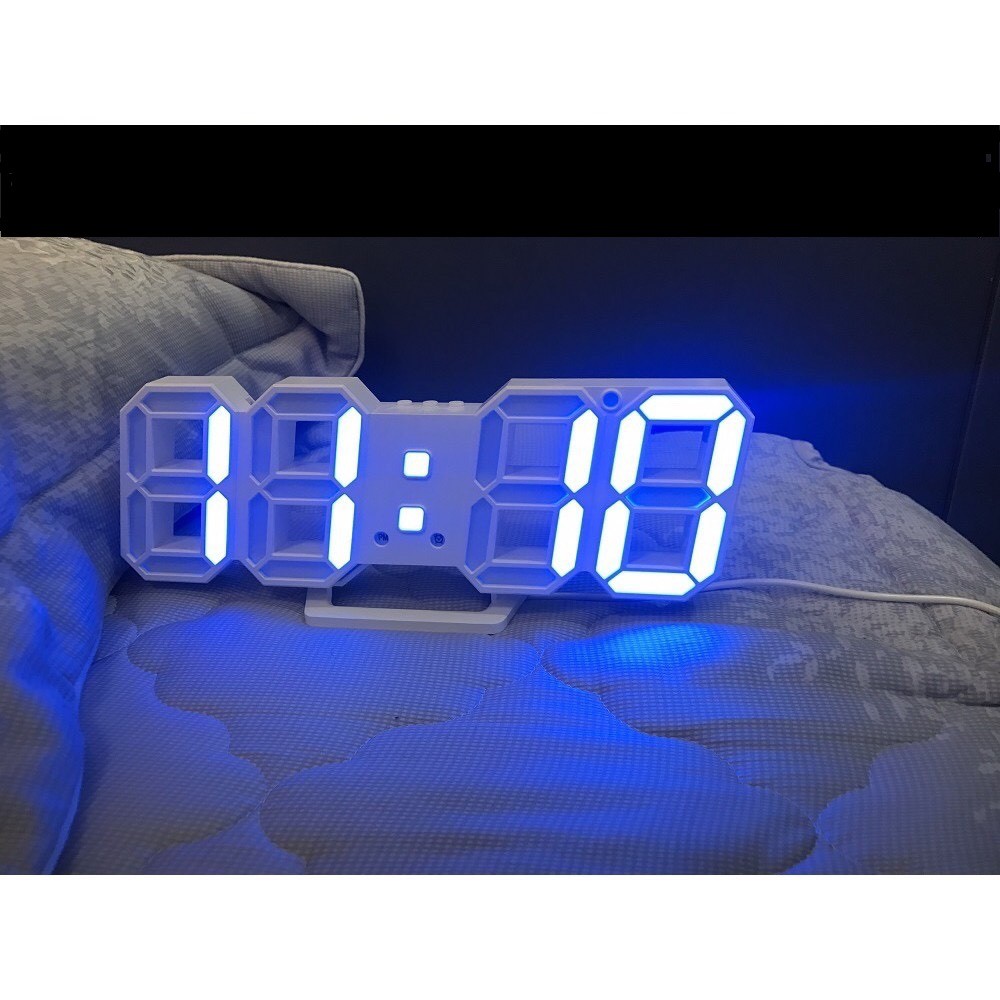 Đồng hồ LED 3D treo tường, để bàn thông minh TN828 Smart Clock