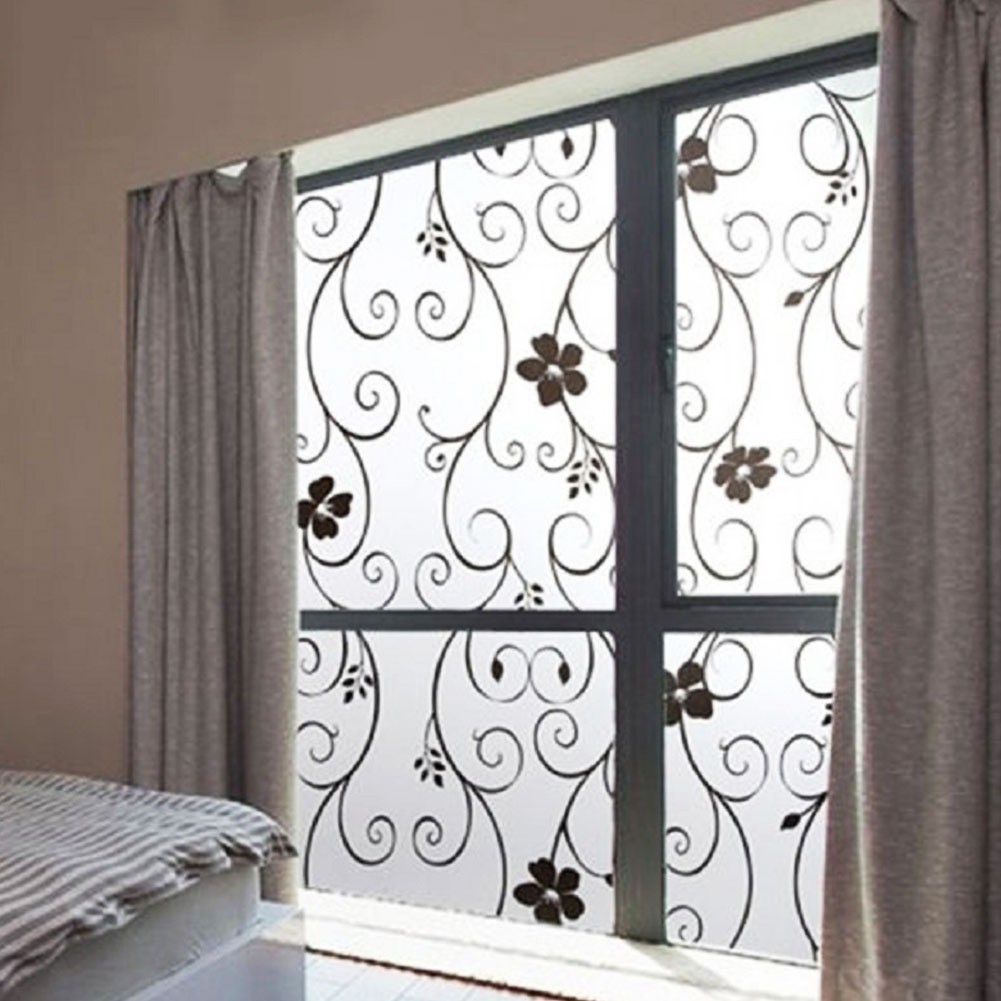 Đề can mờ họa tiết hoa xinh xắn dùng để dán trang trí cửa kính