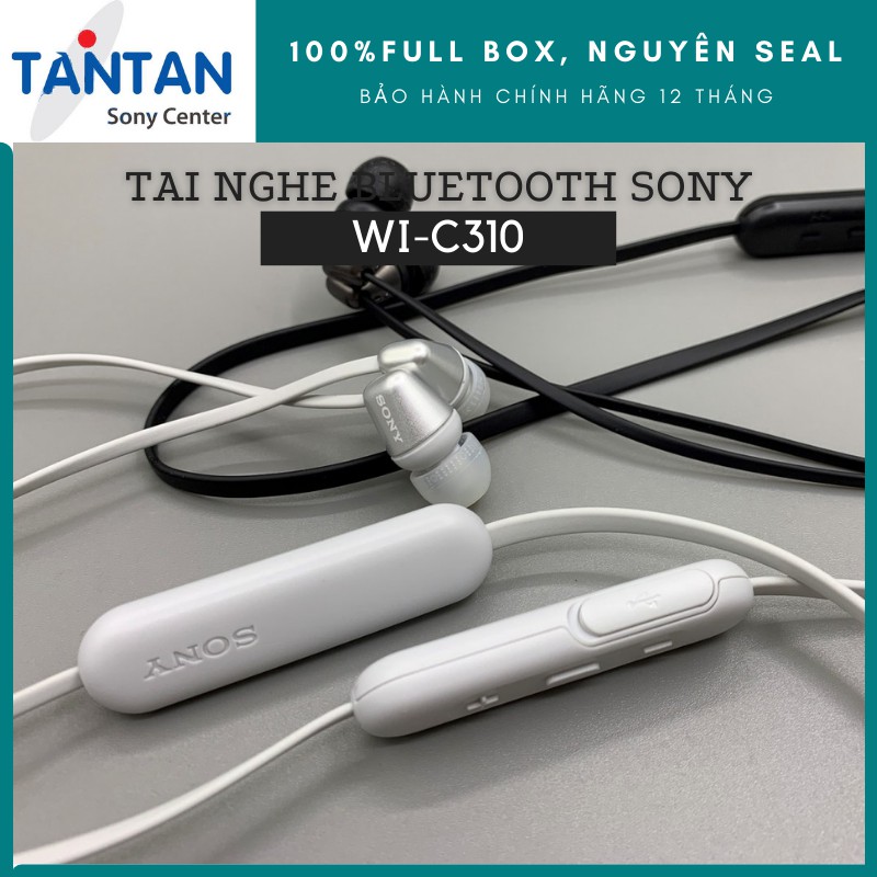 Tai Nghe BLUETOOTH 5.0 Sony WI-C310 | Siêu nhẹ 19g - Pin 15h - Sạc nhanh - Nghe gọi chất lượng cao - Âm thanh đậm chất