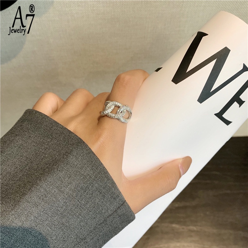 S925 Sterling Silver Twist Wrap Bộ trang sức có thể điều chỉnh mở vòng và bông tai