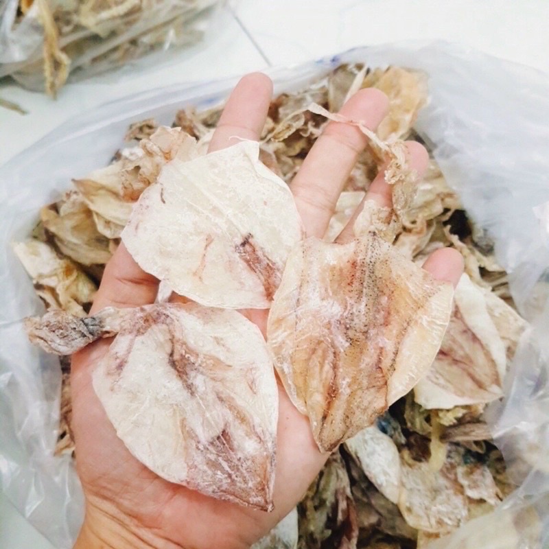 500g Khô mực đồng tiền trắng đẹp y hình tại biển Cà Mau nhà làm cực ngon ngọt thịt