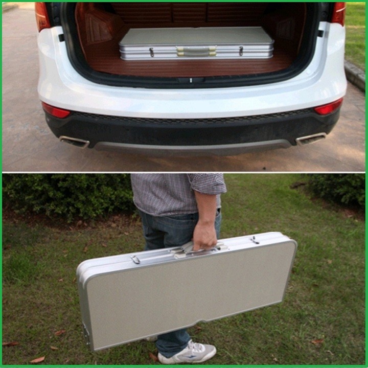 Bàn 4 ghế nhôm dã ngoại xếp gọn ZX17403,10kg, bàn 86x6 - Bàn ghế gấp gọn thành vali