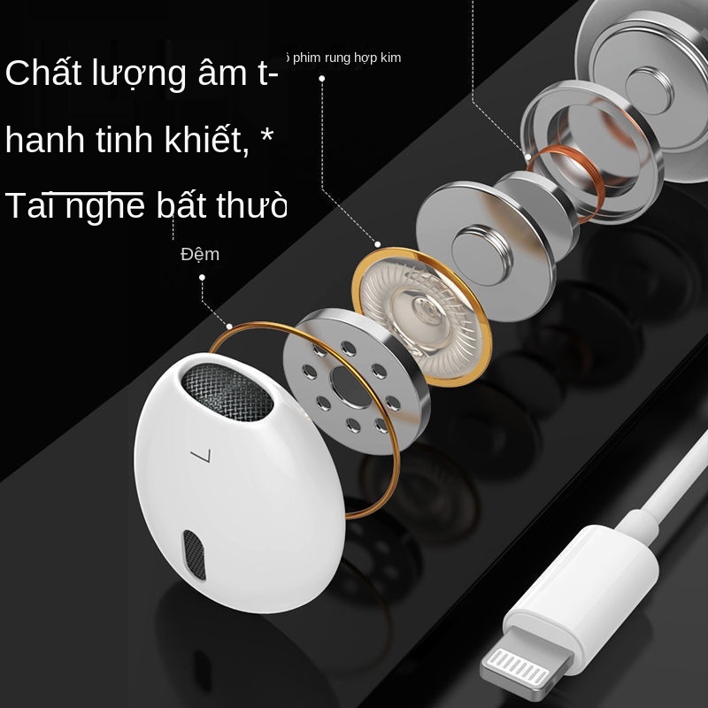 ✚►❦PUBG/GLQM có dây Tai nghe gaming Mic rất chuyên nghiệp 11 đầu phẳng in-ear dành cho thể thao chơi game trên Android