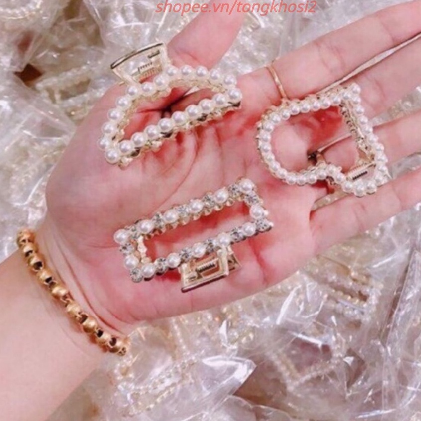 Set 3 Kẹp tóc càng cua Hàn quốc cặp tóc đính đá siêu xinh cho bạn gái