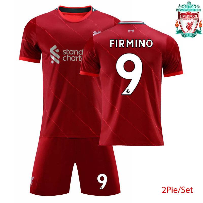 Yb2 2Pie / Bộ 2021 / 2022 Liverpool F.C. Bộ Quần Áo Bóng Đá Đội Tuyển Salah Mane Firmino Virgil Cao Cấp