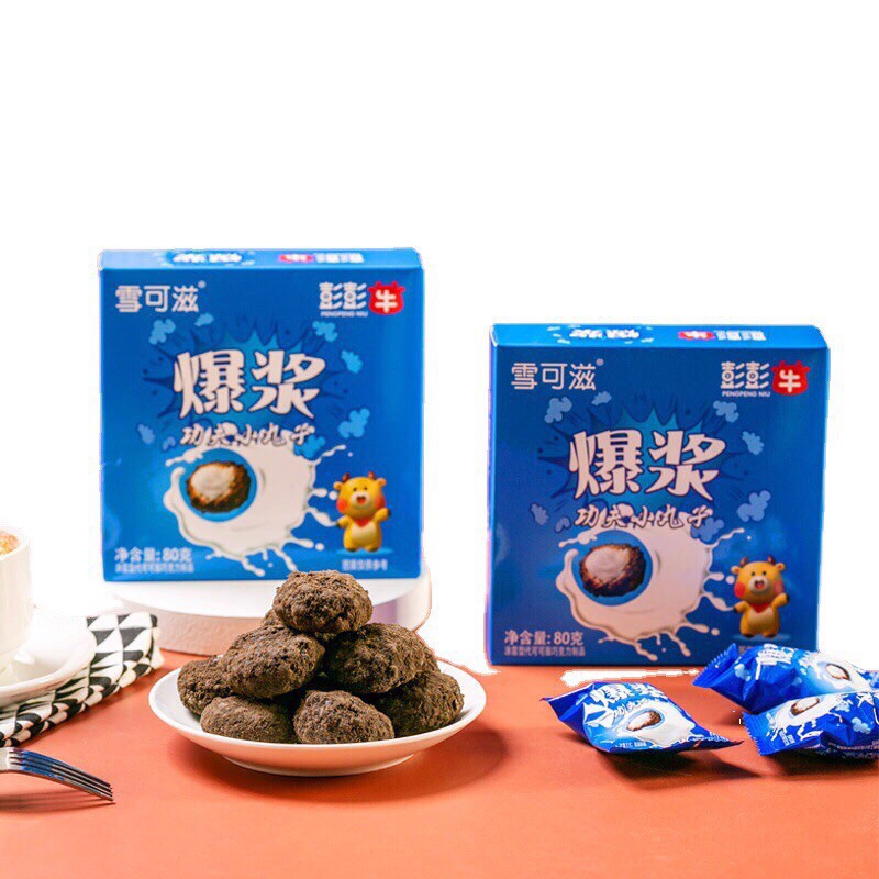 Bánh mochi dâu phủ oreo