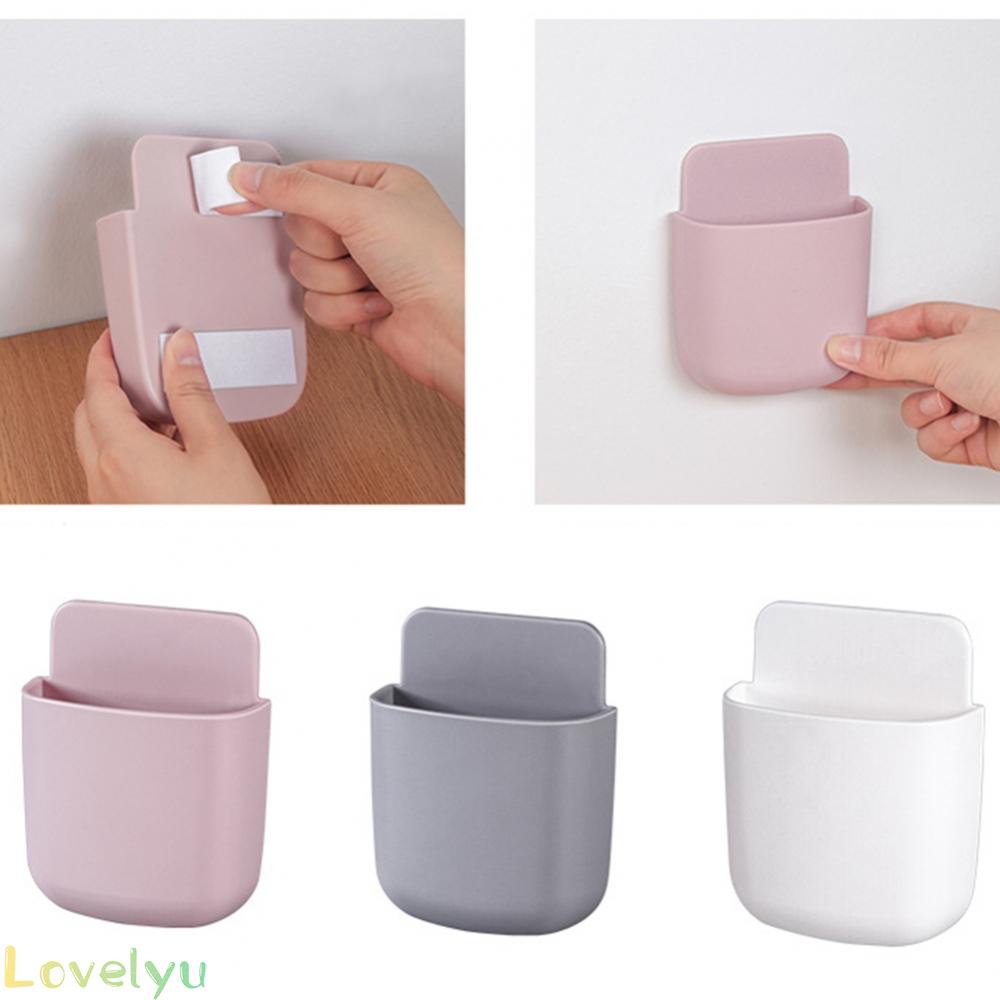 &lt;READY STOCK&gt;1X Perforation-free wall-mounted cell phone storage box multi-functional convenient100% brand new！